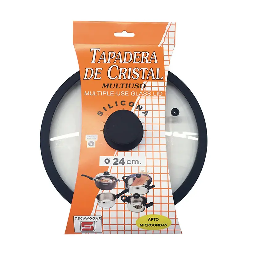 Tapadera cristal/silicona