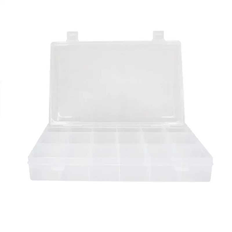 Contenedor Rectangular 18 Compartimentos 27x17cm Transparente
