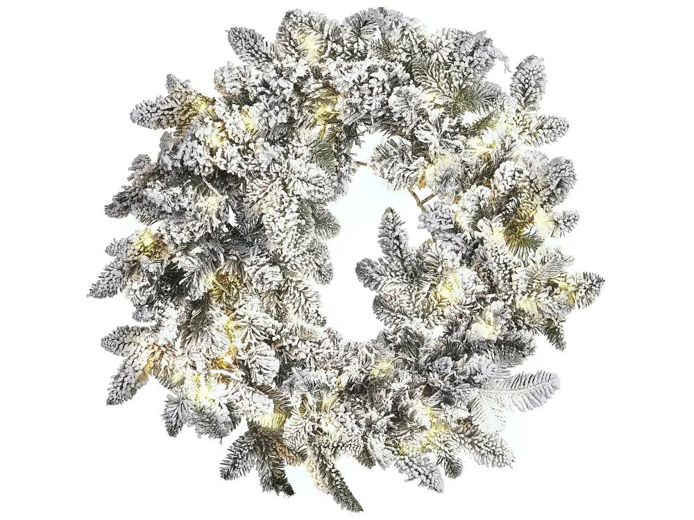 Corona LED efecto nieve ⌀ 70 cm SUNDO