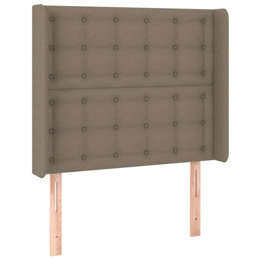 vidaXL cabecero con orejas de tela gris taupe 83x16x118/128 cm
