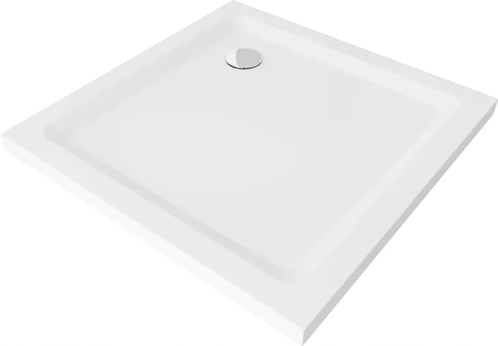 Plato de ducha antideslizante 100x100cm, blanco