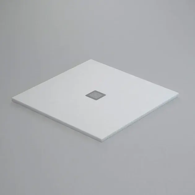 Plato de ducha mineral aligerado gel coat blanco 90x90 cm