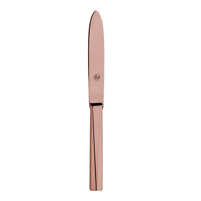 Cuchillo Mesa PVD Cobrizo Mirror Duecento