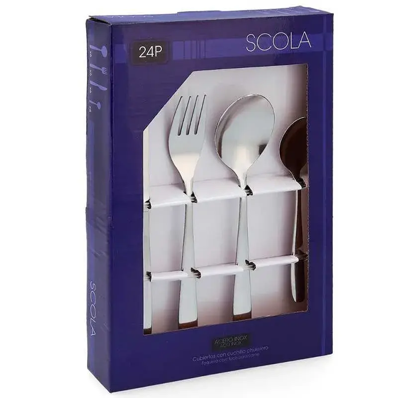 Juego de Servir Set de 24 cubiertos Scola acero inoxidable