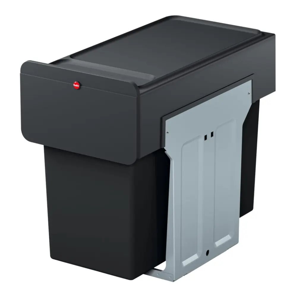 Hailo cubo de basura empotrado ecoline negro 3x10 l Resistente la Intemperie