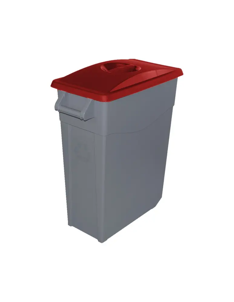 Contenedor de Pedal 65 l - tapa cerrada | rojo | contenedor de basura denox 65, 85 y 110 - de