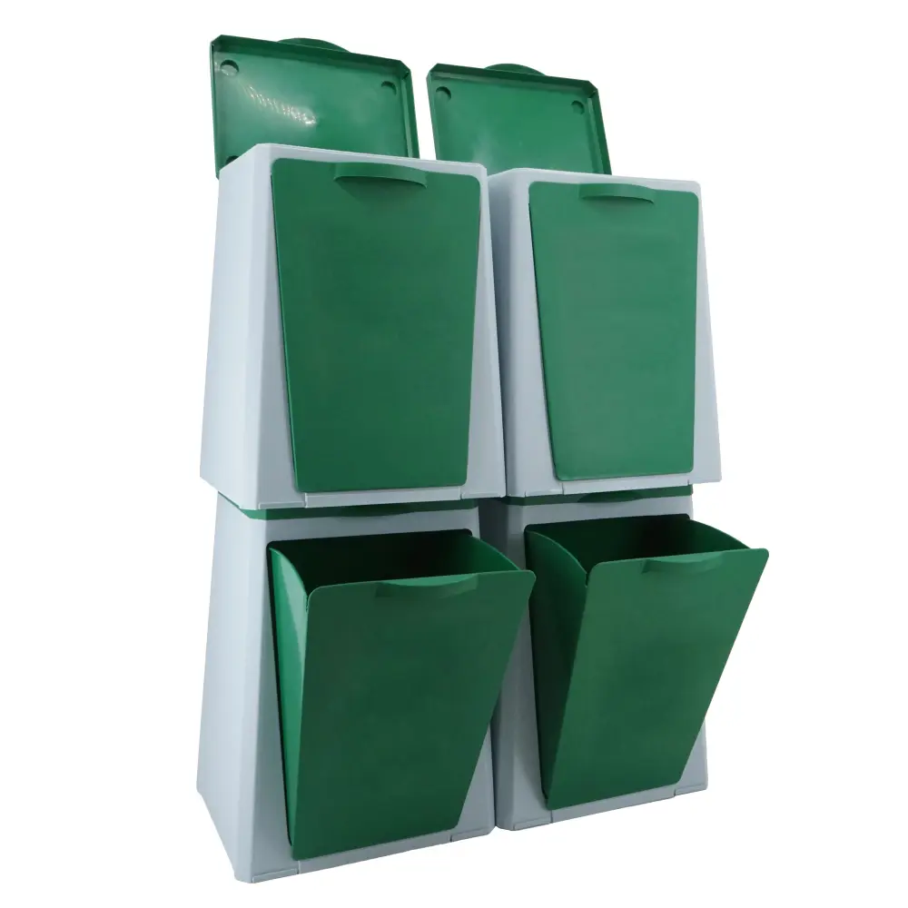 Cubo de Separación Ecube - 4 cubos modulables de reciclaje viLEDa 10l/ud