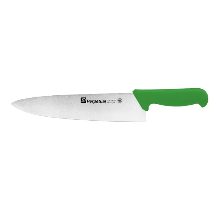 Cuchillo Chef 25 cm Mango Verde con Piedra de Afilar