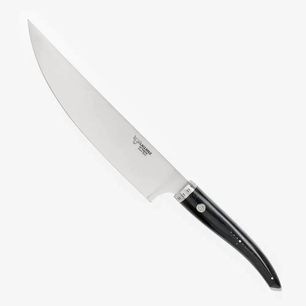 Laguiole en Aubrac Elaborado mano Gourmet Cuisine Chef's Knife Ebony Handle, 9-