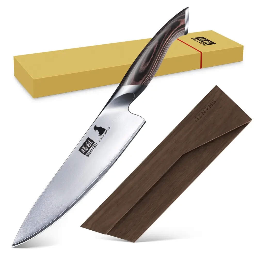 Soporte Magnético SHAN ZU Ronin | Cuchillo de Chef 8" + Soporte magnético para cuchillos