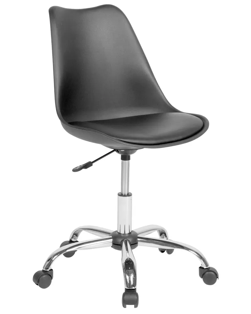 Desk Chair Faux Leather Black DAKOTA