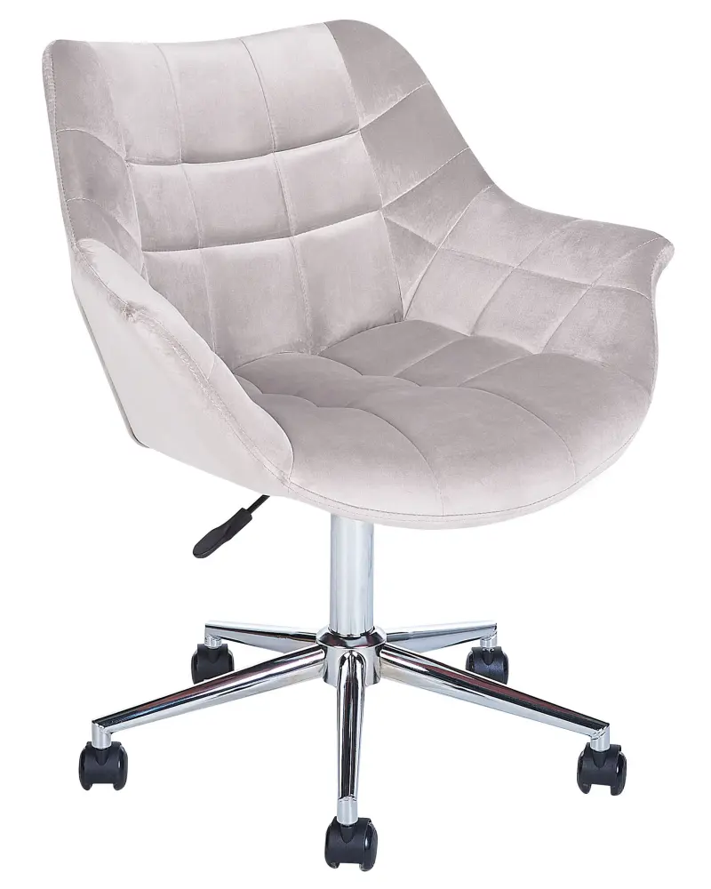 Desk Chair Velvet Grey LABELLE