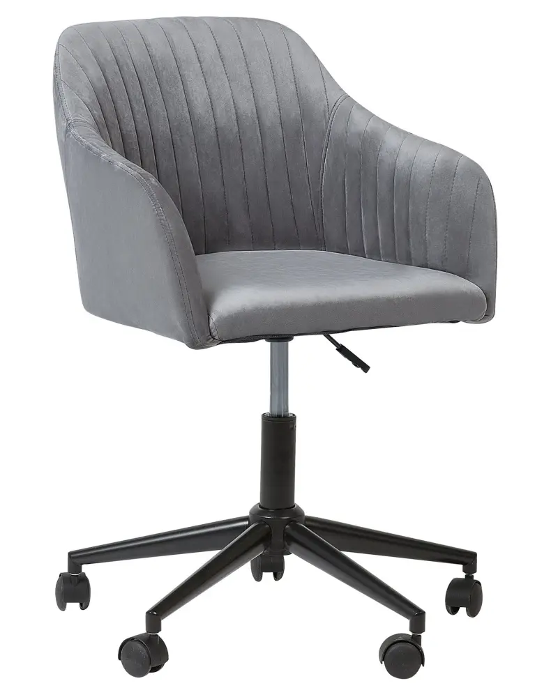 Desk Chair Velvet Grey VENICE