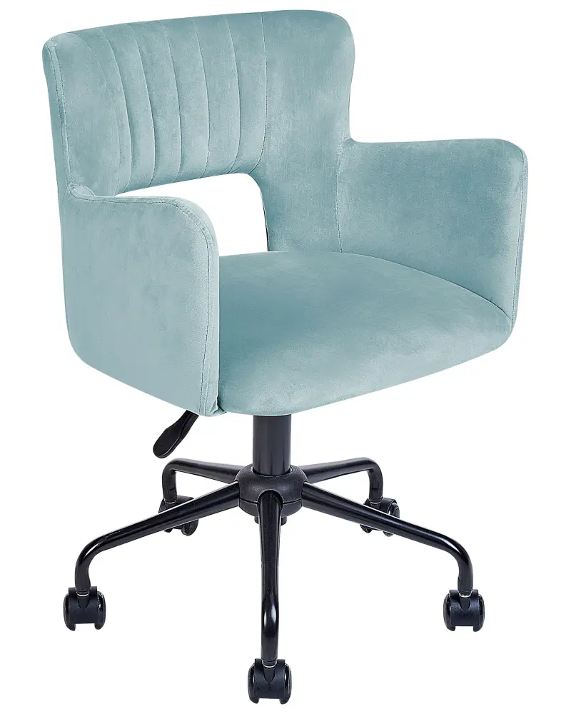 Desk Chair Velvet Mint Green SANILAC