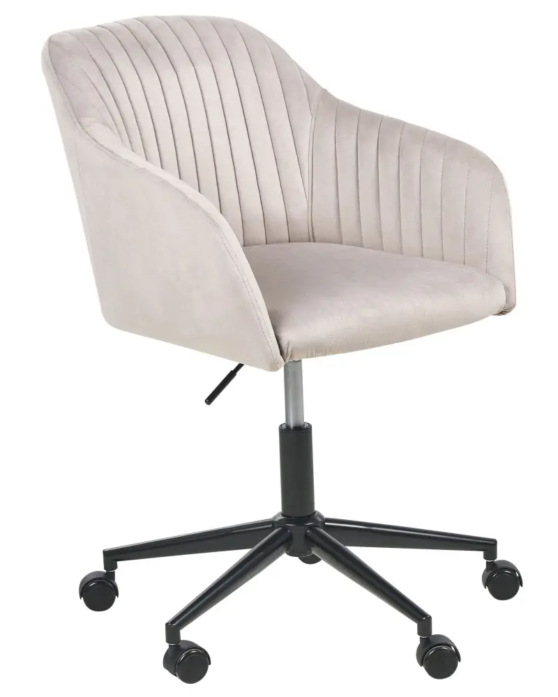 Desk Chair Velvet Taupe VENICE