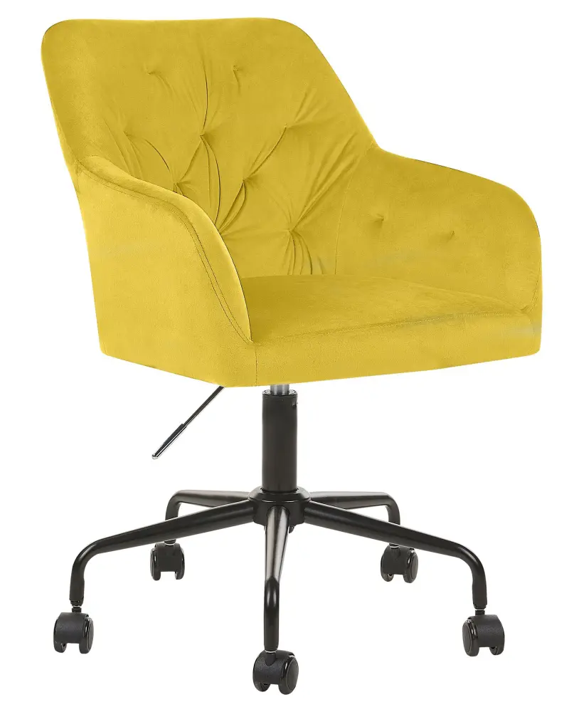 Desk Chair Velvet Yellow ANTARES
