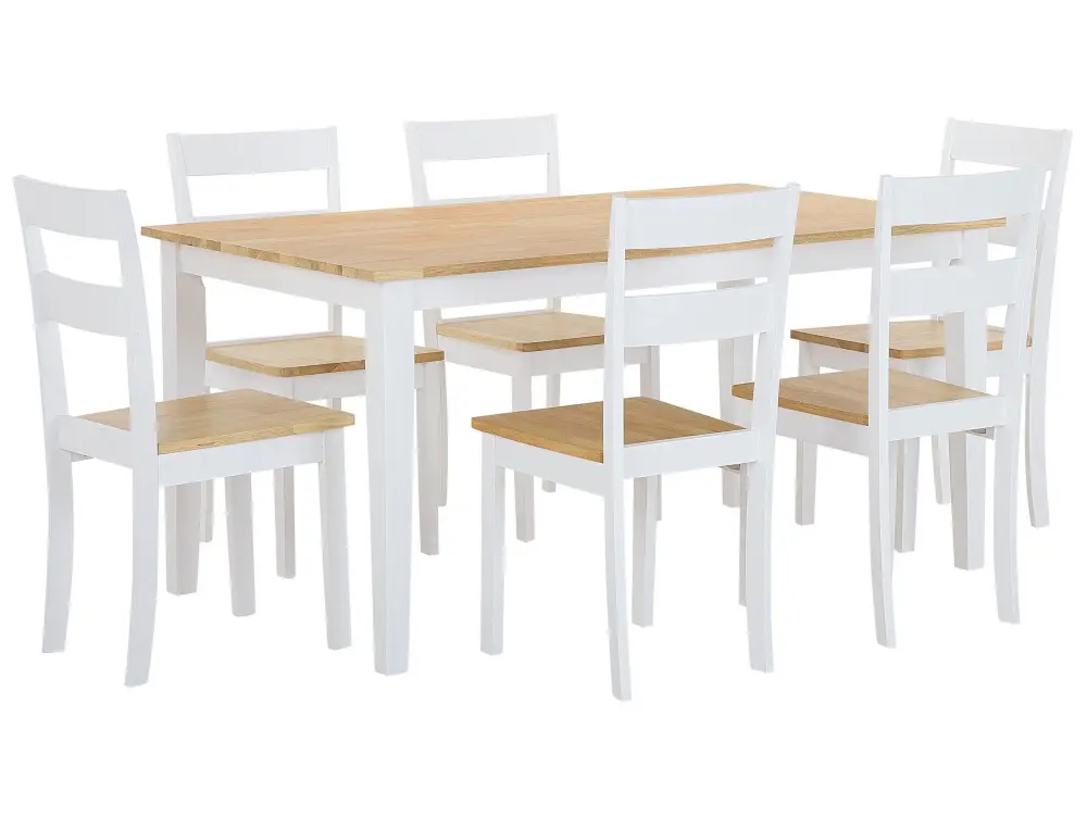 6-Seater Dining Set White GEORGIA