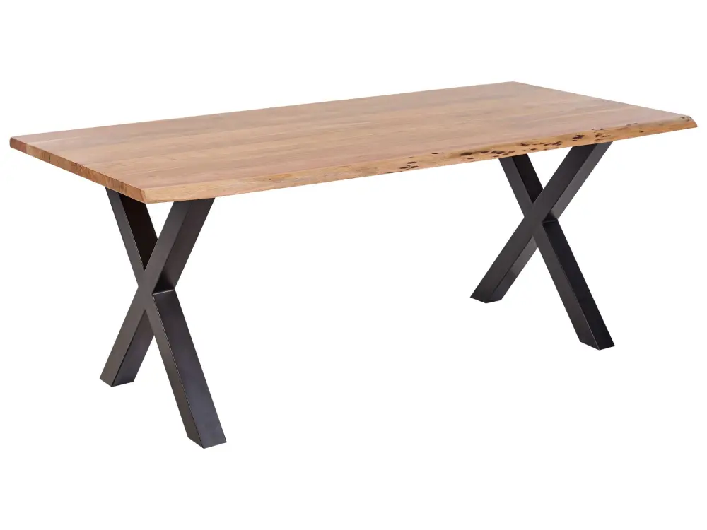 Acacia Dining Table 200 x 102 cm Light Wood BROOKE