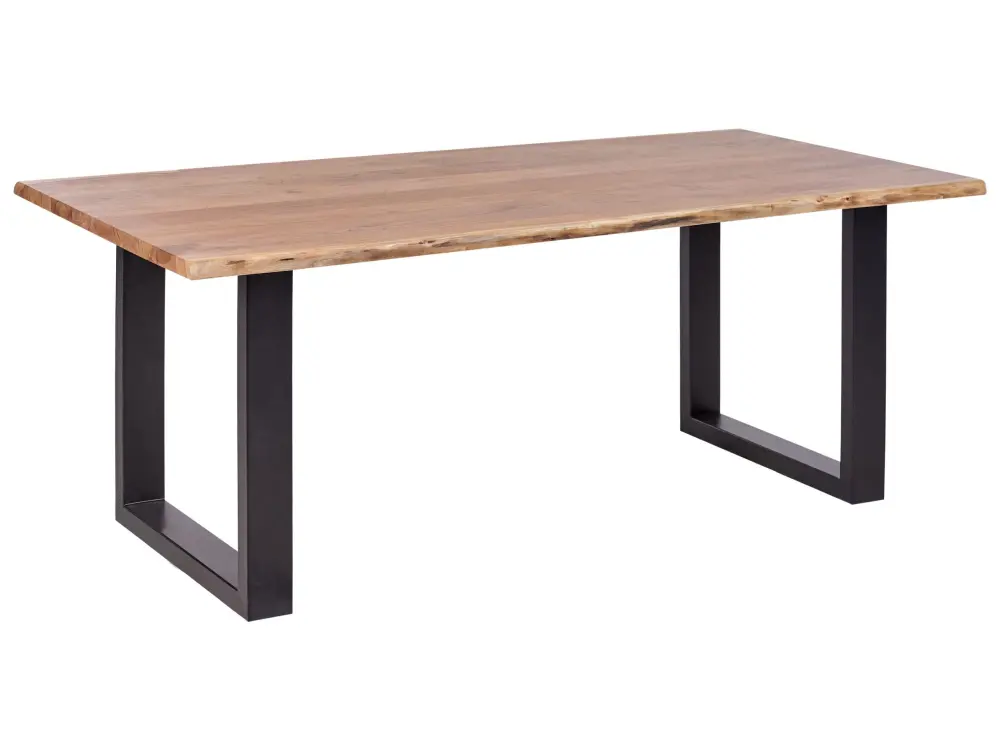 Acacia Dining Table 200 x 95 cm Light Wood HEBY
