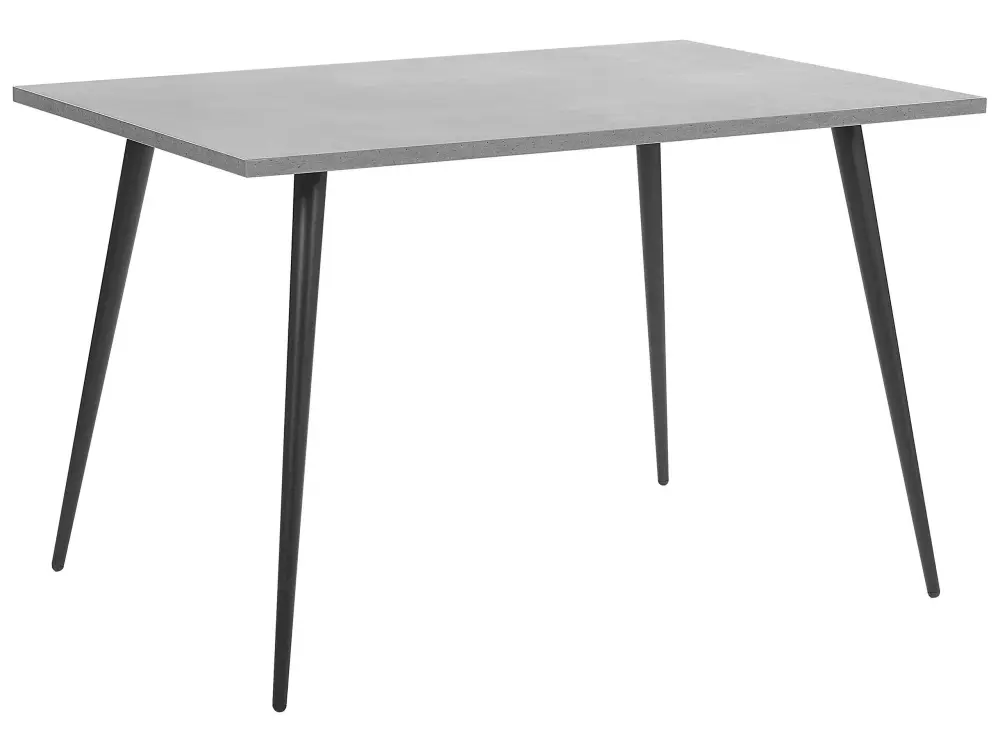 Dining Table 120 x 80 cm Concrete Effect Black SANTIAGO