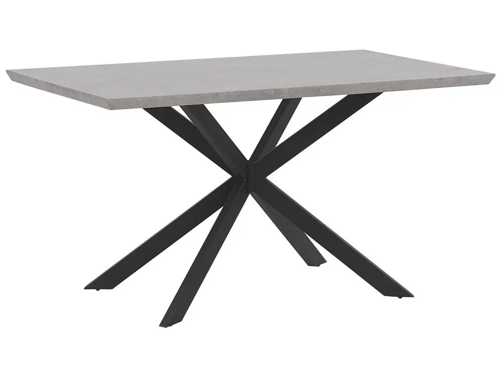 Dining Table 140 x 80 cm Concrete Effect Black SPECTRA