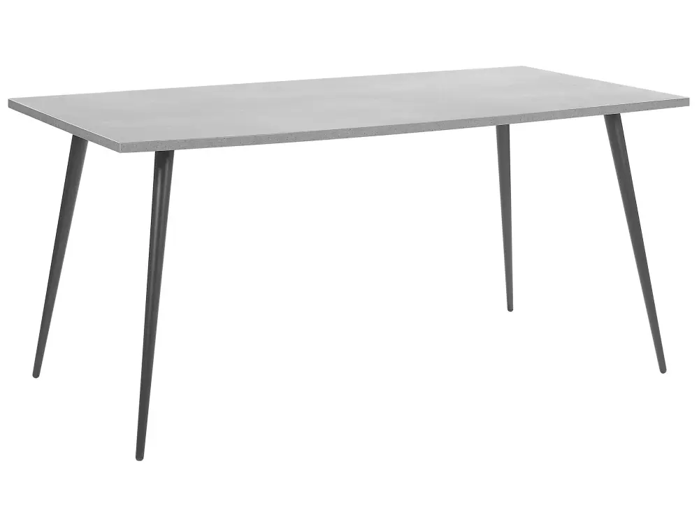 Dining Table 160 x 80 cm Concrete Effect Black SANTIAGO