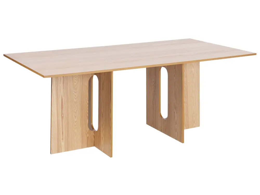 Dining Table 200 x 100 cm Light Wood CORAIL