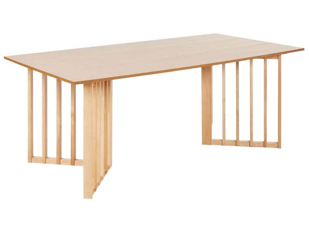 Dining Table 200 x 100 cm Light Wood LEANDRA
