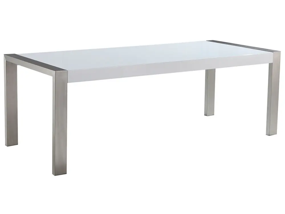 Dining Table 220 x 90 cm White Grey ARCTIC I