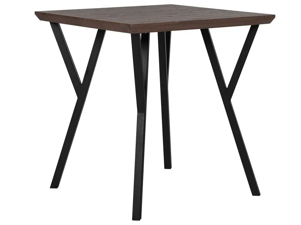 Dining Table 70 x 70 cm Dark Wood Black BRAVO