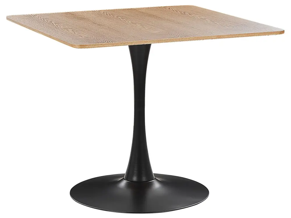 Dining Table 90 x 90 cm Light Wood Black BOCA