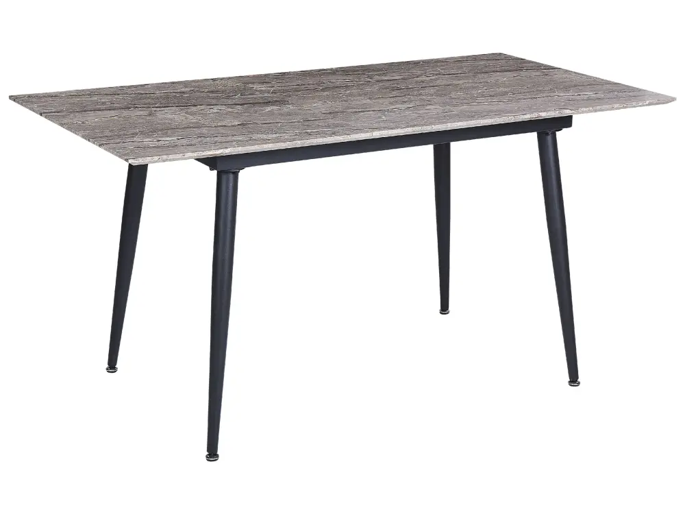Extending Dining Table 120/150 x 80 cm Stone Effect Grey EFTALIA