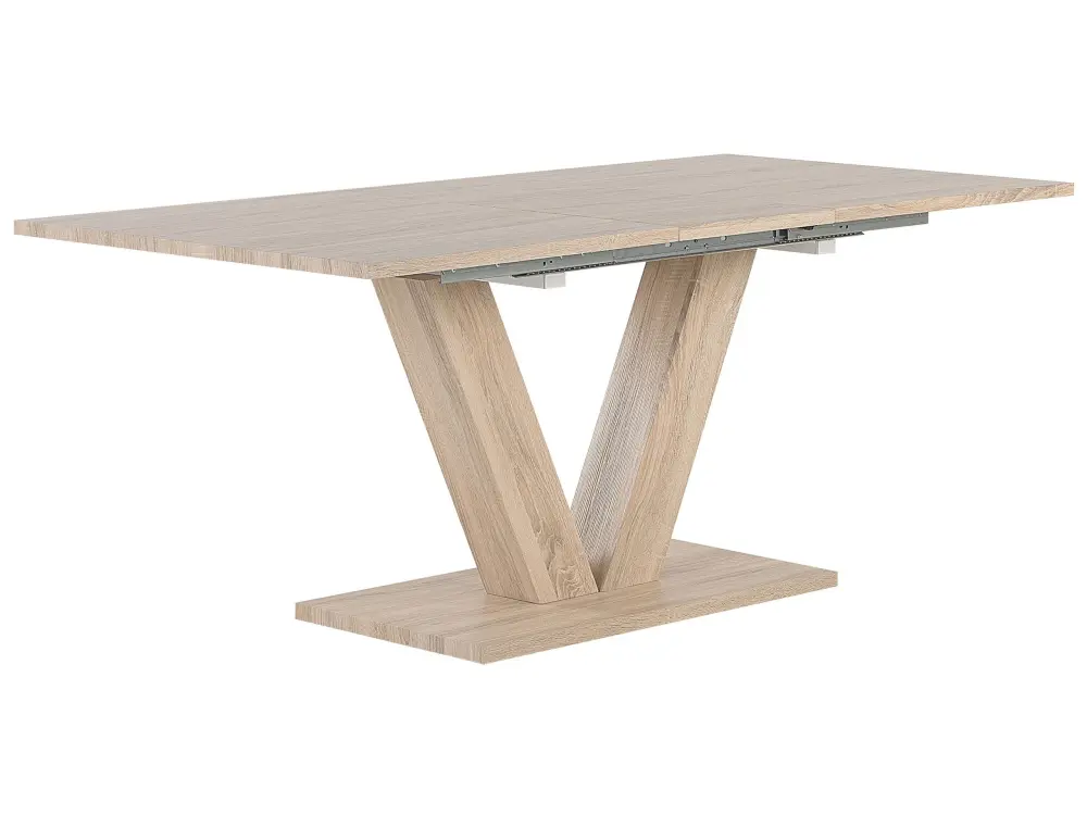 Extending Dining Table 140-180 x 90 cm Light Wood LIXA