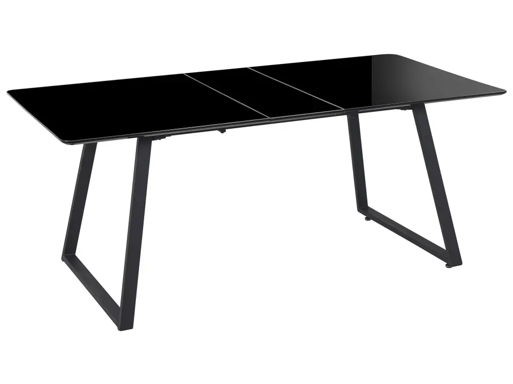 Extending Dining Table 150/180 x 90 cm Black TOURAN
