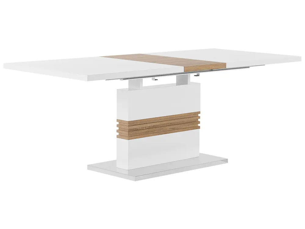 Extending Dining Table 160-200 x 90 cm White SANTANA
