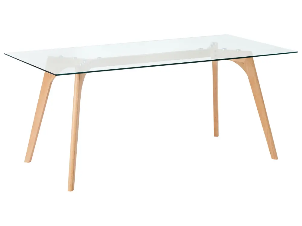 Glass Top Dining Table 180 x 90 cm HUDSON