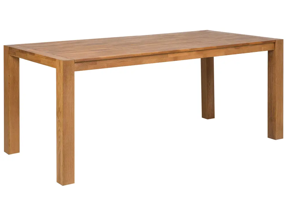 Oak Dining Table 180 x 85 cm Light Wood NATURA