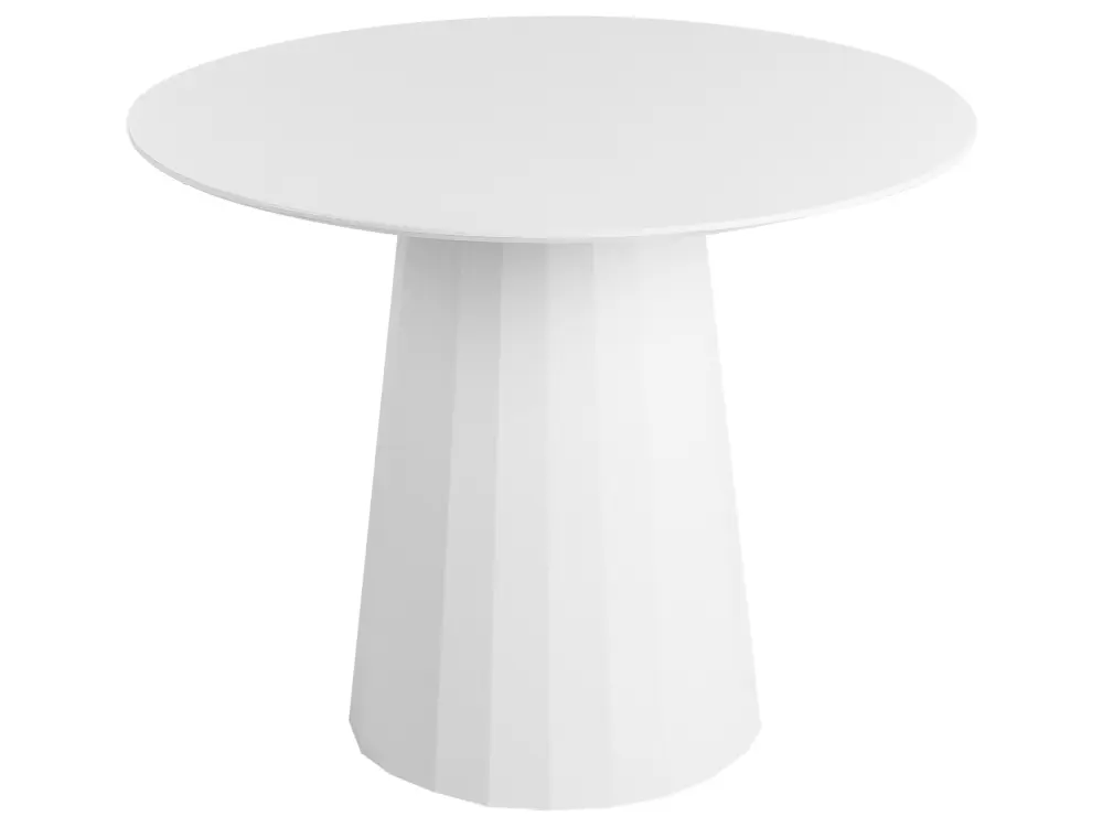 Round Dining Table ⌀ 100 cm White PLATO