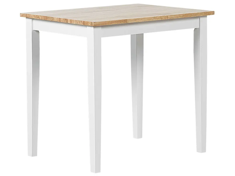 Wooden Dining Table 60 x 80 cm Light Wood and White BATTERSBY