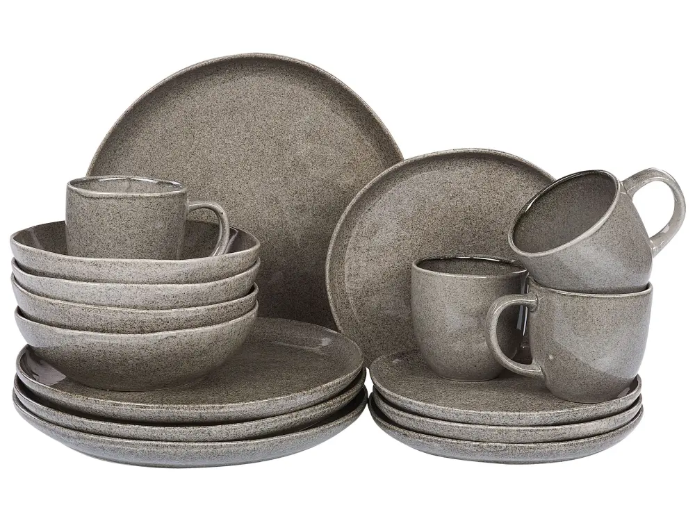 Set 16 Dinnerware COSTMARY Stoneware Grey