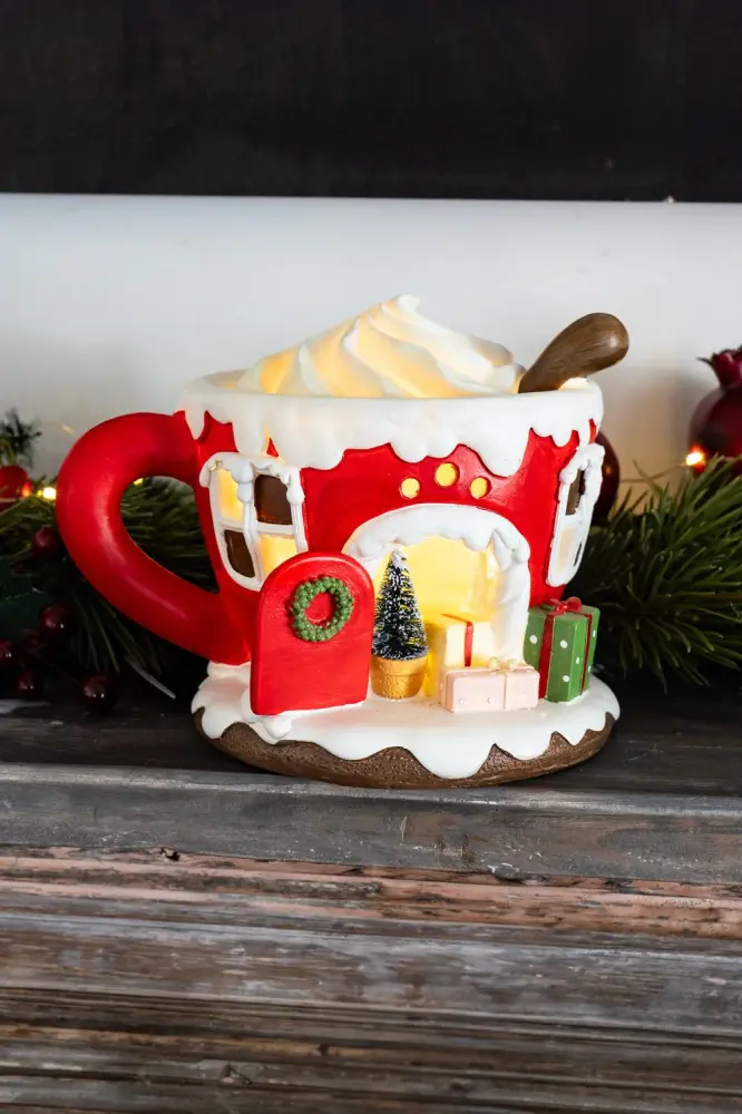 Mercadillo Navideño Figura Decorativa Con Diseño De Casa Navideñ Con Led
