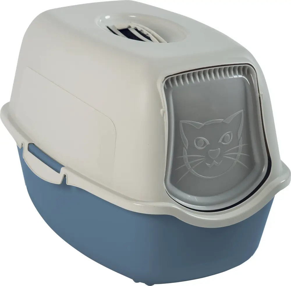 Gatera Eco Rotho Bailey Blanco y Azul 56x40x39 cm