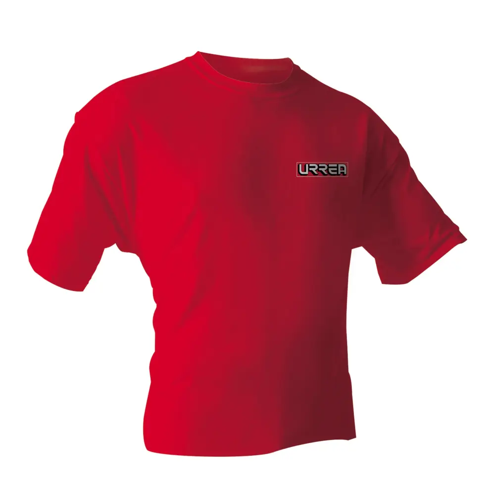 Playera cuello redondo color rojo talla M Urrea con Relleno de Plumas
