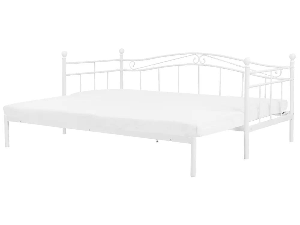 Cama nido metálico tulle 90 x 200 cm blanco