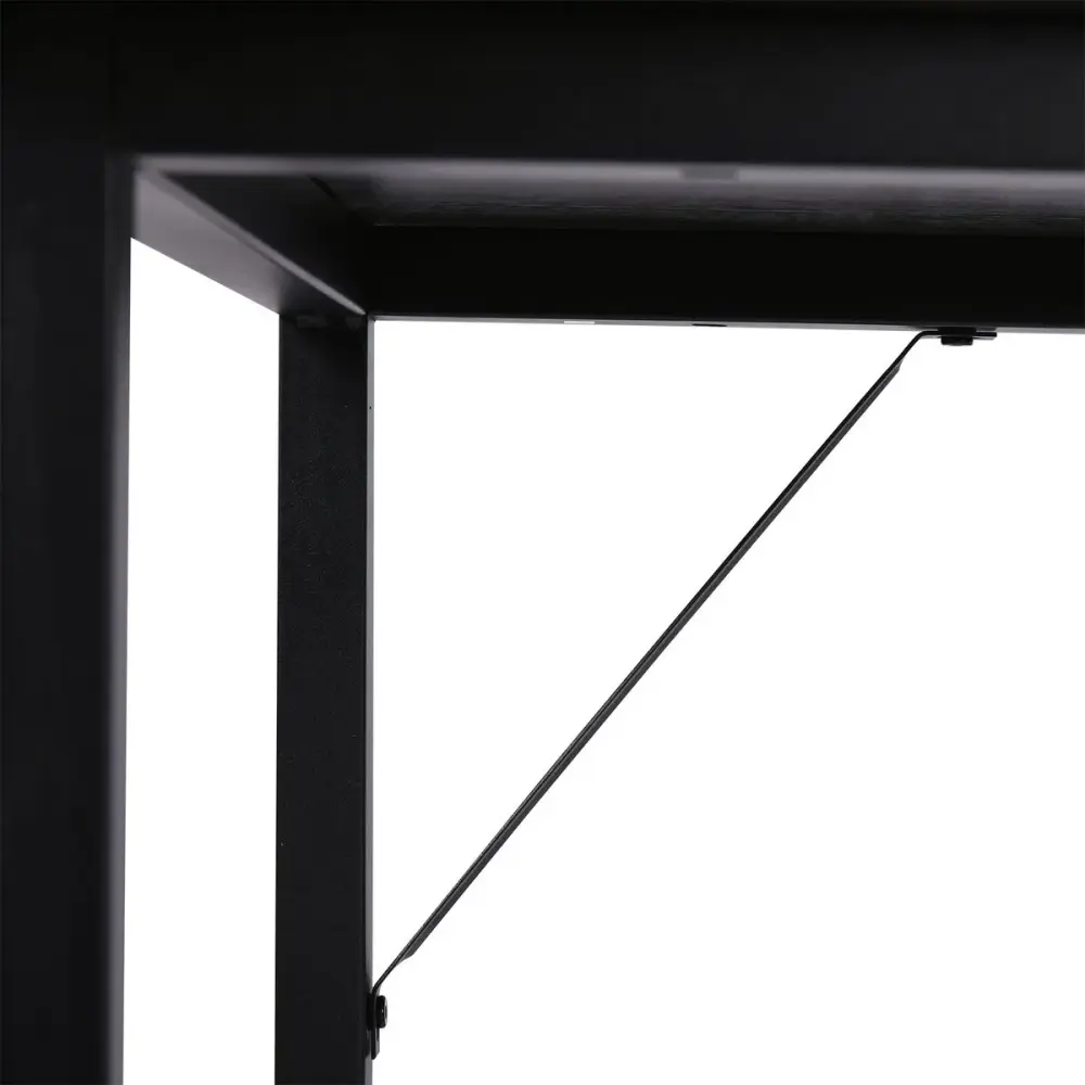 Diseño Premium Escritorio Polo Homcom pies ajustables negro 73x120x60 cm