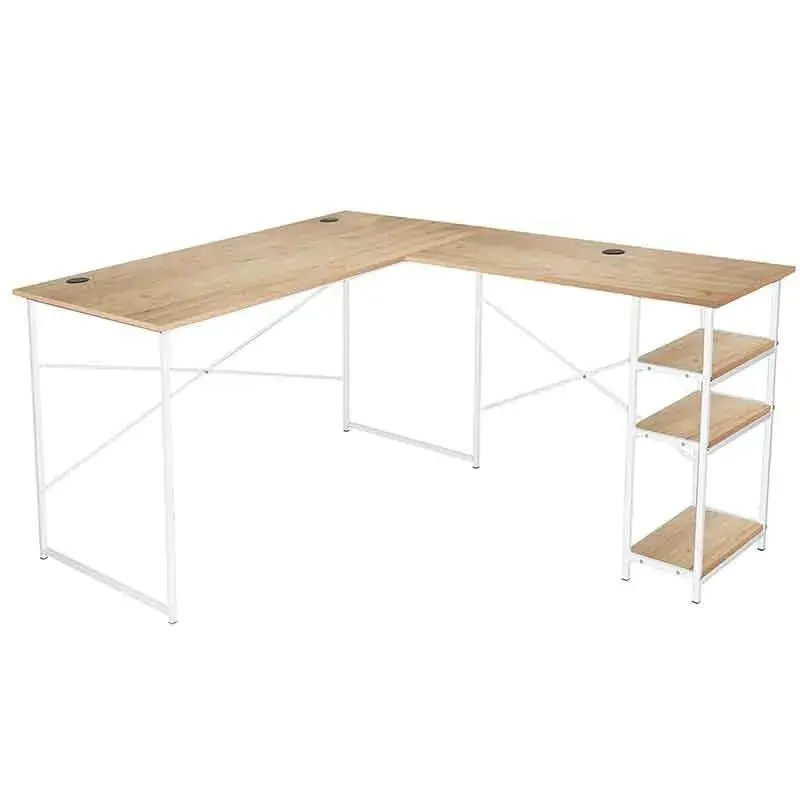 Escritorio Nairobi Basik Line blanco/cambria 74x150 cm Set de 3 Piezas