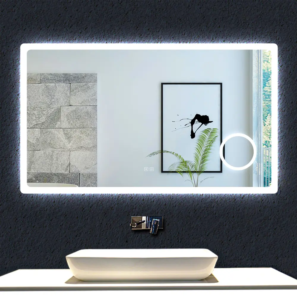 Espejo de baño LED 160×80cm + bluetooth + espejo de aumento Aica Sanitarios