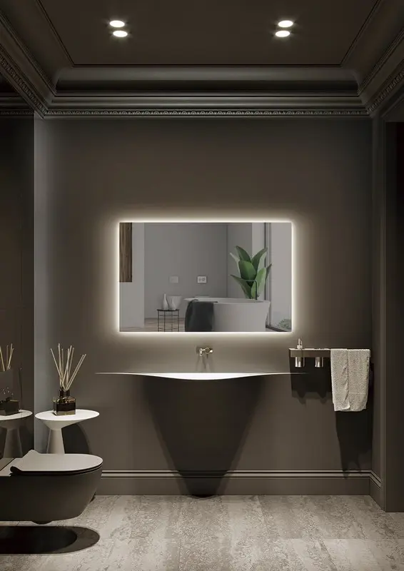 Espejo con luz LED retroiluminado luz frí con doble sensor antivaho 60x80 Mice Collection