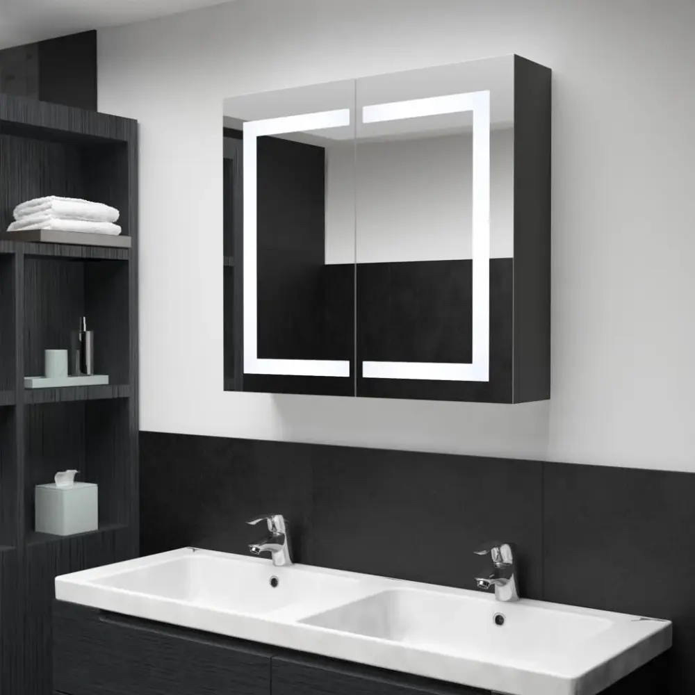 Armario de baño Maia con espejo y LED | Luxeline con Ventosa