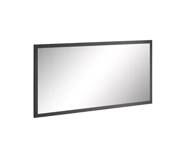 Dmara Mirror, Espejo de baño, 100% Made Italy, 120x2h60 cm, Antracita Brillo